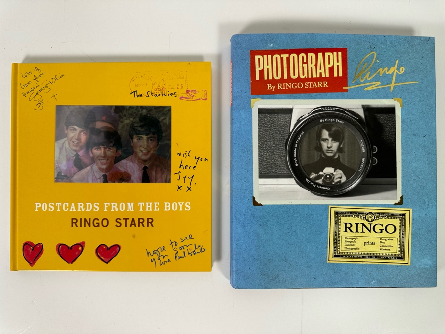Pair Of Ringo Starr Hardcover Books: Postcards From The Boys And Photograph By Ringo Starr [Photo 2]