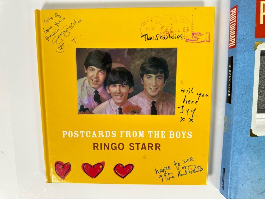 Pair Of Ringo Starr Hardcover Books: Postcards From The Boys And Photograph By Ringo Starr [Photo 4]