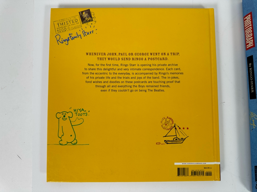 Pair Of Ringo Starr Hardcover Books: Postcards From The Boys And Photograph By Ringo Starr [Photo 15]
