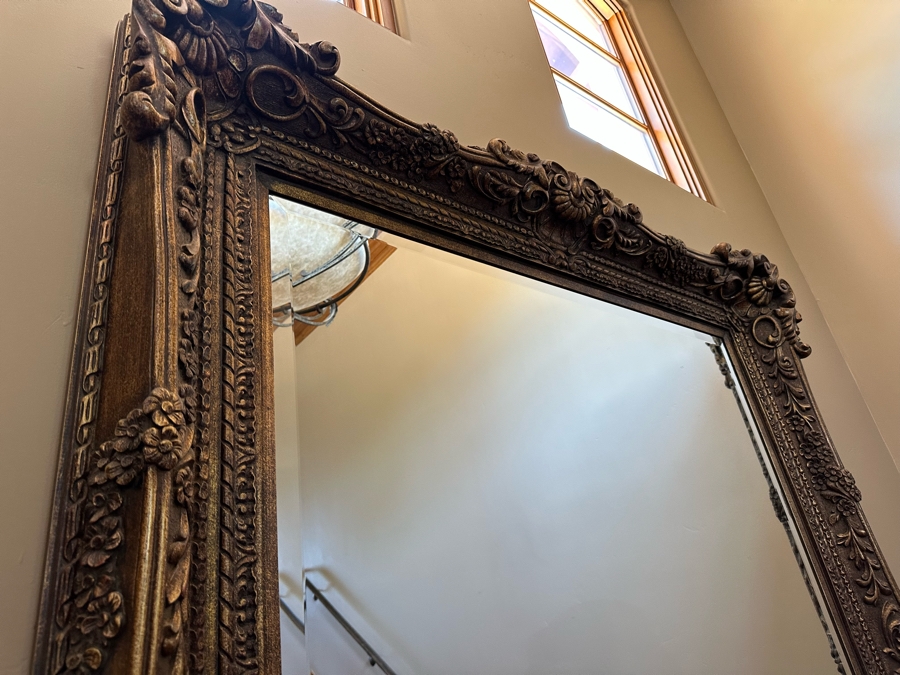 Large Formal Beveled Glass Full Length Wall Mirror 7'4'H X 5'4'W [Photo 7]