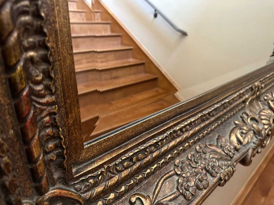 Large Formal Beveled Glass Full Length Wall Mirror 7'4'H X 5'4'W [Photo 6]