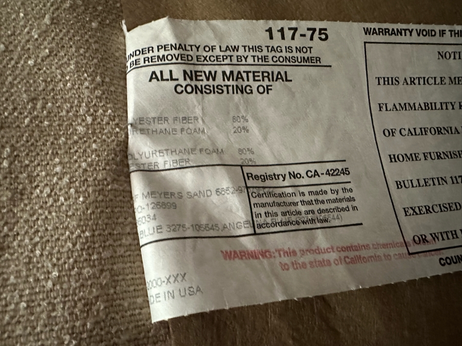 Last Minute Add - Contemporary Designer Sofa With Five Throw Pillows 7'10'W X 3'9'D X 3'2'H [Photo 7]