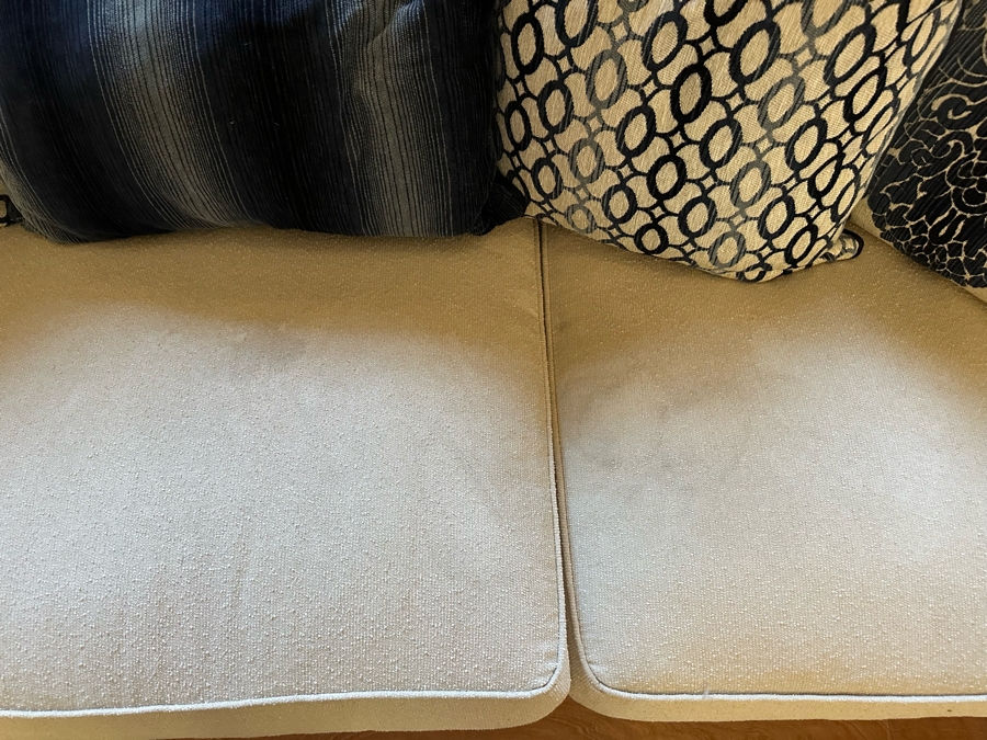 Last Minute Add - Contemporary Designer Sofa With Five Throw Pillows 7'10'W X 3'9'D X 3'2'H [Photo 6]