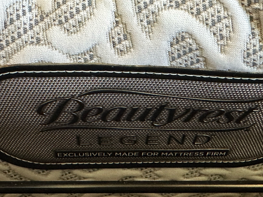 Stunning Designer Cal King Bed Featuring Tall Uphostered Headboard With Round Mirror And Upholstered Footboard With Storage Chest (Mattress / Box Spring Not Included) [Photo 12]