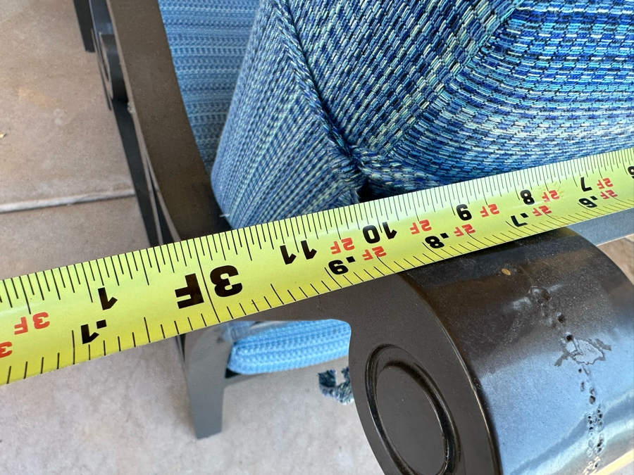 Pair Of Outdoor Patio Furniture Armchairs 3'W X 3'7'D X 3'5'H With Ottomans 2'10'W X 2'5'D X 1'6'H [Photo 6]