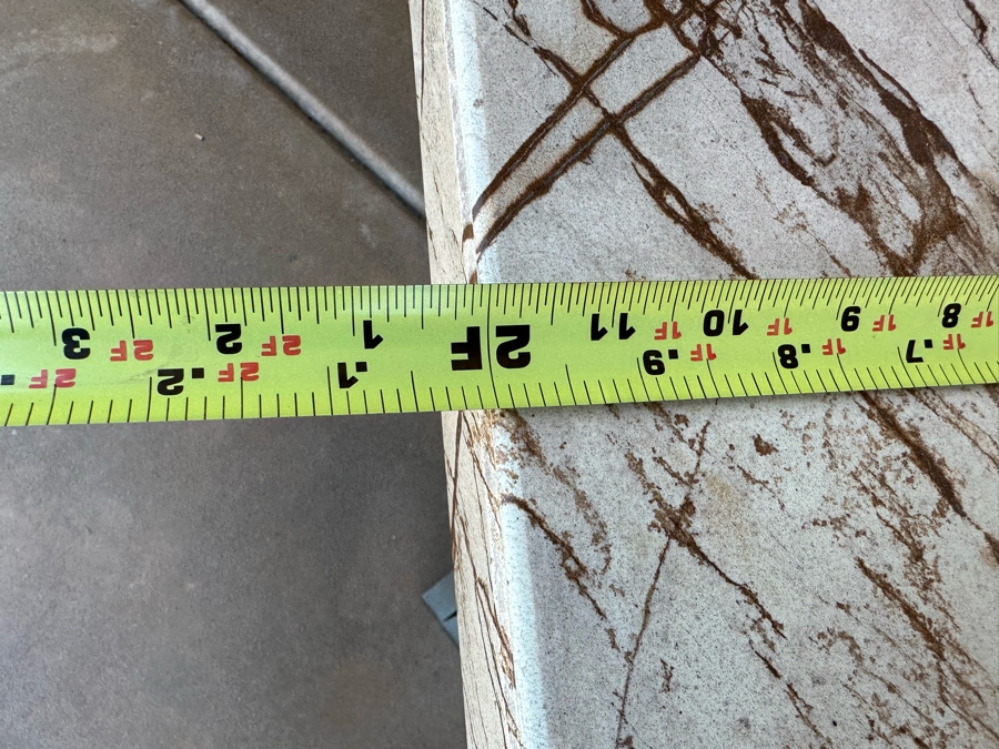 Outdoor Patio Furniture Set Includes Sofa 7'9'W X 3'6'D X 3'2'H With Pair Of Marble Top Side Tables 2'W X 2'D X 1'10H And Marble Top Coffee Table 4'W X 2'6'D X 1'8'H [Photo 20]