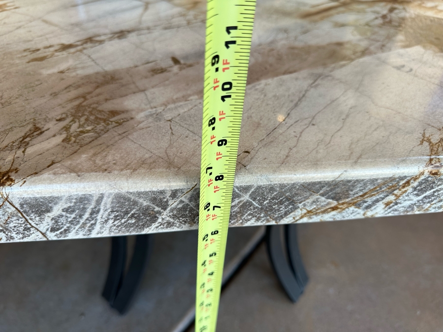 Outdoor Patio Furniture Set Includes Sofa 7'9'W X 3'6'D X 3'2'H With Pair Of Marble Top Side Tables 2'W X 2'D X 1'10H And Marble Top Coffee Table 4'W X 2'6'D X 1'8'H [Photo 18]