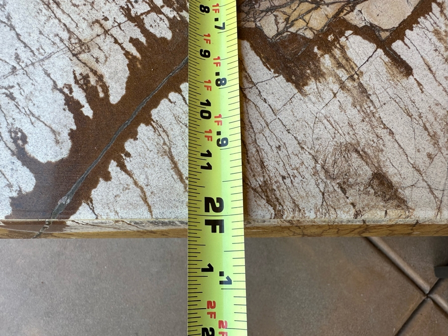 Outdoor Patio Furniture Set Includes Sofa 7'9'W X 3'6'D X 3'2'H With Pair Of Marble Top Side Tables 2'W X 2'D X 1'10H And Marble Top Coffee Table 4'W X 2'6'D X 1'8'H [Photo 21]