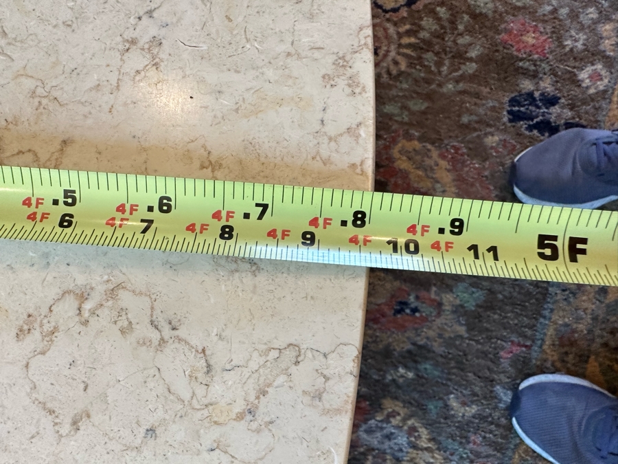 Stunning Sculptural Bronze Base Coffee Table With Round Marble Top Very Heavy 4'9.5'R X 1'7'H [CR] [Photo 13]