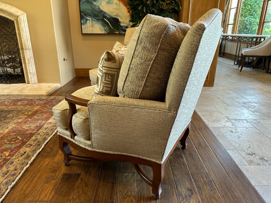 Pair Of Elegent Upholstered Armchairs 2'7'W X 3'5'D X 3'5'H [CR] [Photo 6]