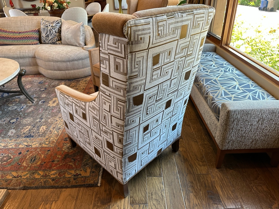 Pair Of Classy Modern Upholstered Armchairs 2'3'W X 3'5'D X 4'H [CR] [Photo 8]