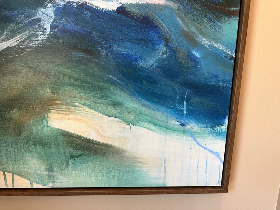 Modern Canvas Print Titled 'Emotion Flow I' By Guseul Park 47 X 62 Framed [CR] Retails $1,459 [Photo 5]