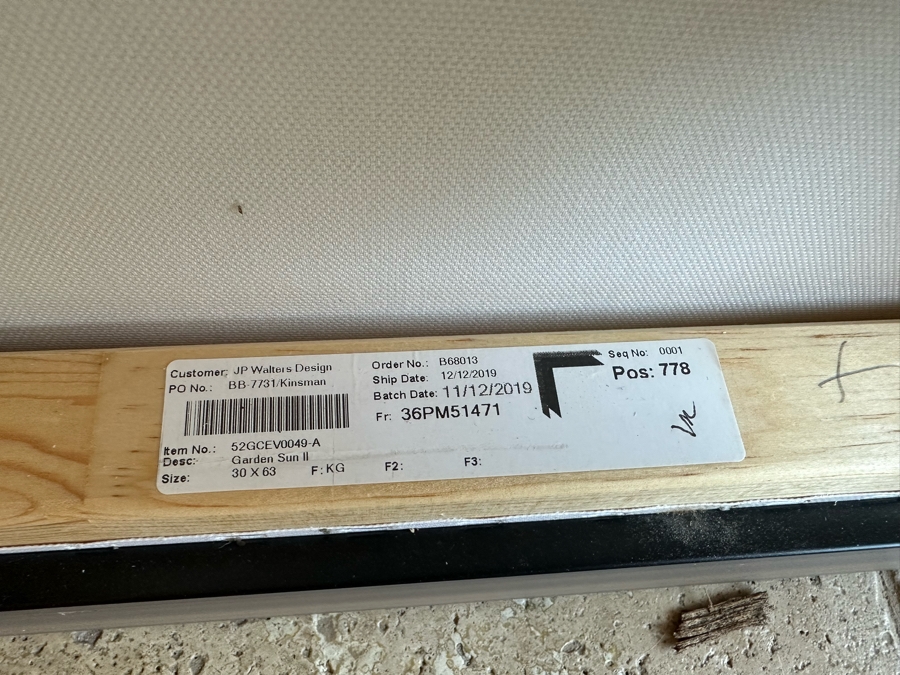 Canvas Print Titled 'Garden Sun II' 30 X 63 Framed [CR] [Photo 4]