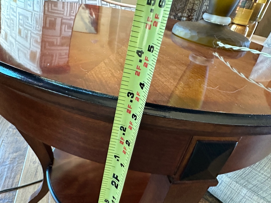 Pair Of Wooden 2-Tier Side Tables By 2'4'W X 2'3.5'H [CR] [Photo 6]