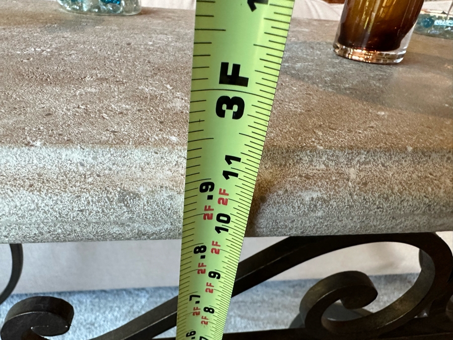 Sofa Table With Metal Base 4'9.5'W X 1'10'D X 2'11'H [CR] [Photo 11]