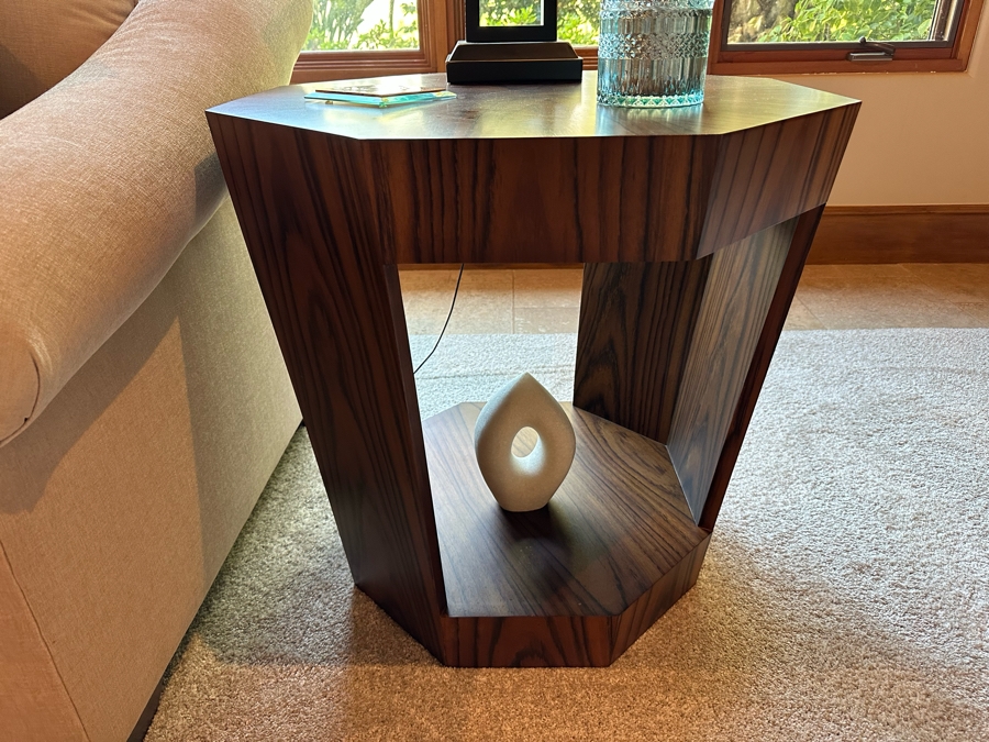 Modern 2-Tier Side Table 2'2'W X 2'2'H [CR] [Photo 5]