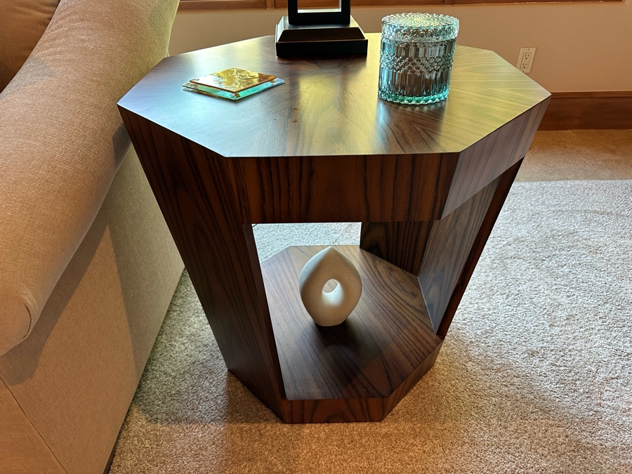 Modern 2 Tier Side Table 2 2 W X 2 2 H CR   52279 49ch 