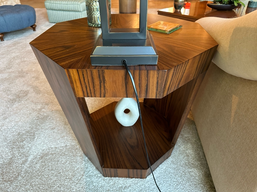 Modern 2-Tier Side Table 2'2'W X 2'2'H [CR] [Photo 3]