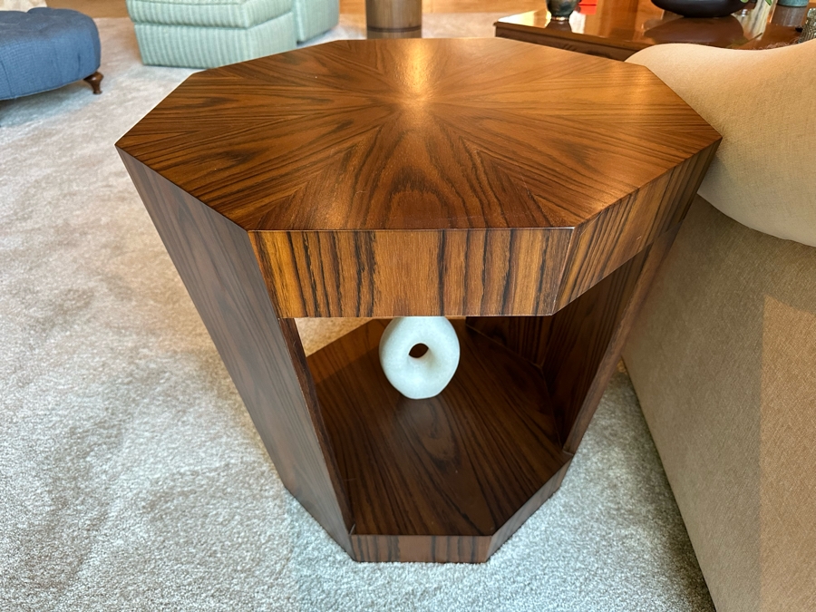 Modern 2-Tier Side Table 2'2'W X 2'2'H [CR] [Photo 2]