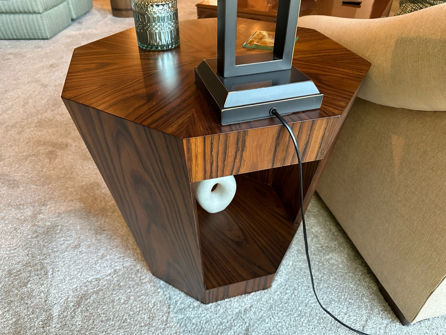 Modern 2-Tier Side Table 2'2'W X 2'2'H [CR] [Photo 4]