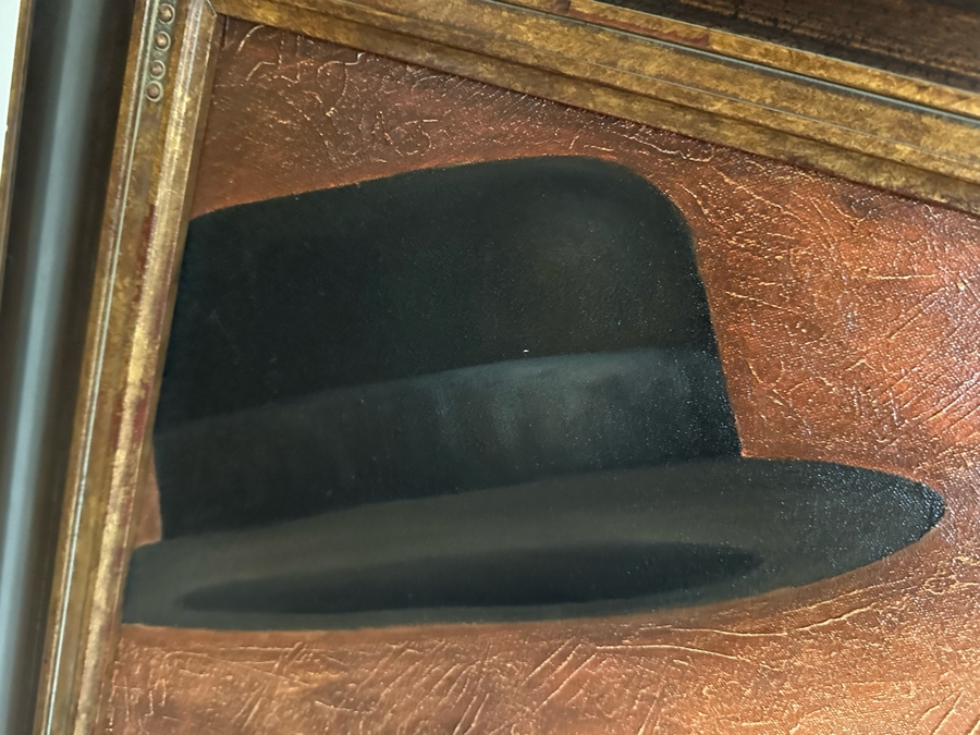 Alex Rovandi (b. 1943, Italian) Original Painting On Canvas Titled 'Blown Away' 3' X 4' Framed 3'9' X 4'9' [CR] [Photo 13]