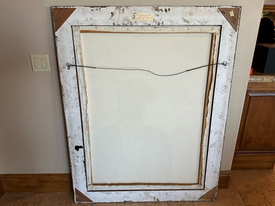 Alex Rovandi (b. 1943, Italian) Original Painting On Canvas Titled 'Blown Away' 3' X 4' Framed 3'9' X 4'9' [CR] [Photo 6]