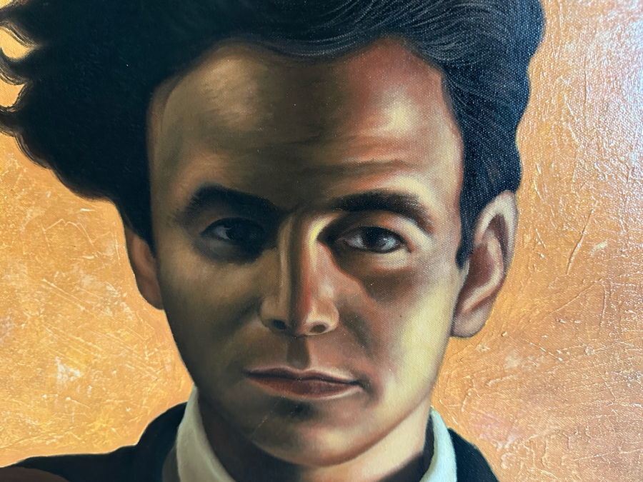 Alex Rovandi (b. 1943, Italian) Original Painting On Canvas Titled 'Blown Away' 3' X 4' Framed 3'9' X 4'9' [CR] [Photo 11]