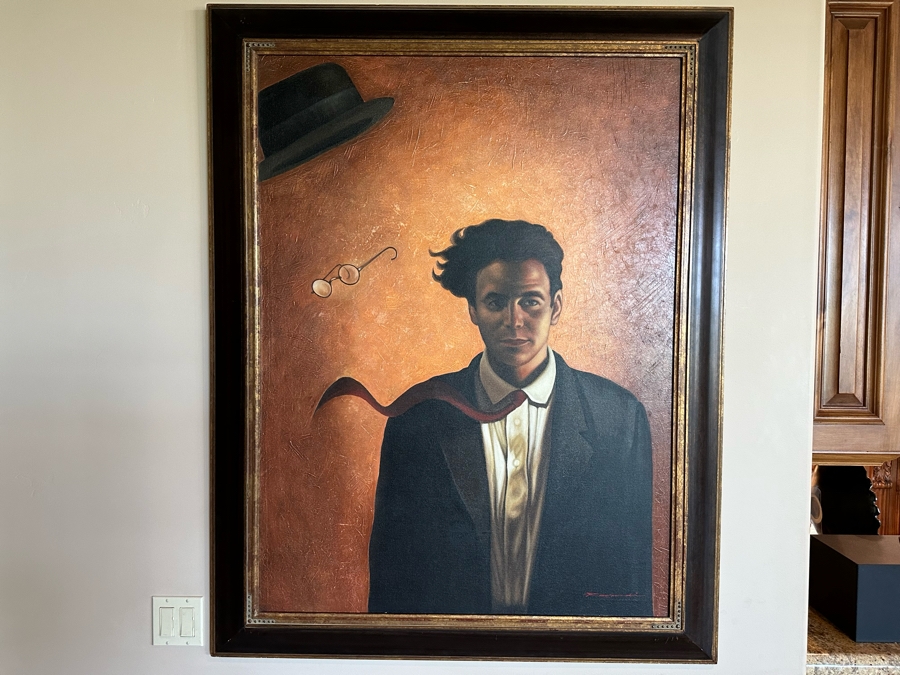 Alex Rovandi (b. 1943, Italian) Original Painting On Canvas Titled 'Blown Away' 3' X 4' Framed 3'9' X 4'9' [CR] [Photo 2]