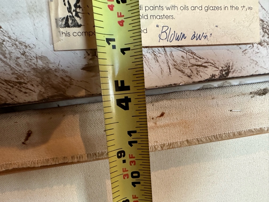 Alex Rovandi (b. 1943, Italian) Original Painting On Canvas Titled 'Blown Away' 3' X 4' Framed 3'9' X 4'9' [CR] [Photo 15]