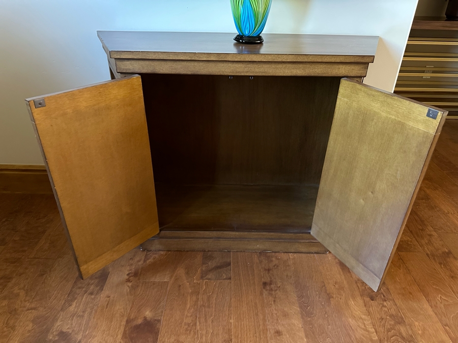 Wooden Cabinet Side Table 4'W X 1'5'D X 2'10'H [CR] [Photo 5]