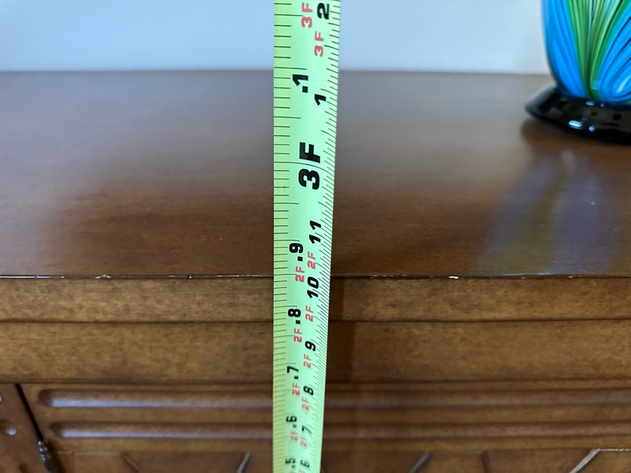 Wooden Cabinet Side Table 4'W X 1'5'D X 2'10'H [CR] [Photo 8]