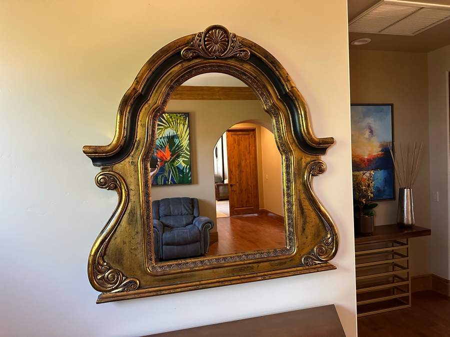 Gold Tone Wall Mirror The Classique Collection Hampton 46 X 47 [CR] [Photo 4]