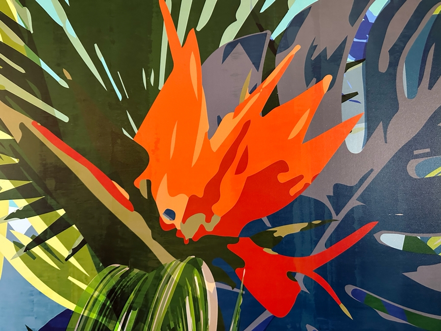 Canvas Print Titled 'Tangled Jungle II' 40 X 53 Framed [CR] [Photo 3]