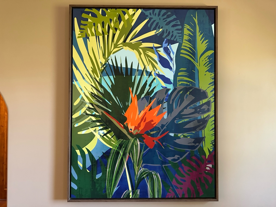 Canvas Print Titled 'Tangled Jungle II' 40 X 53 Framed [CR]