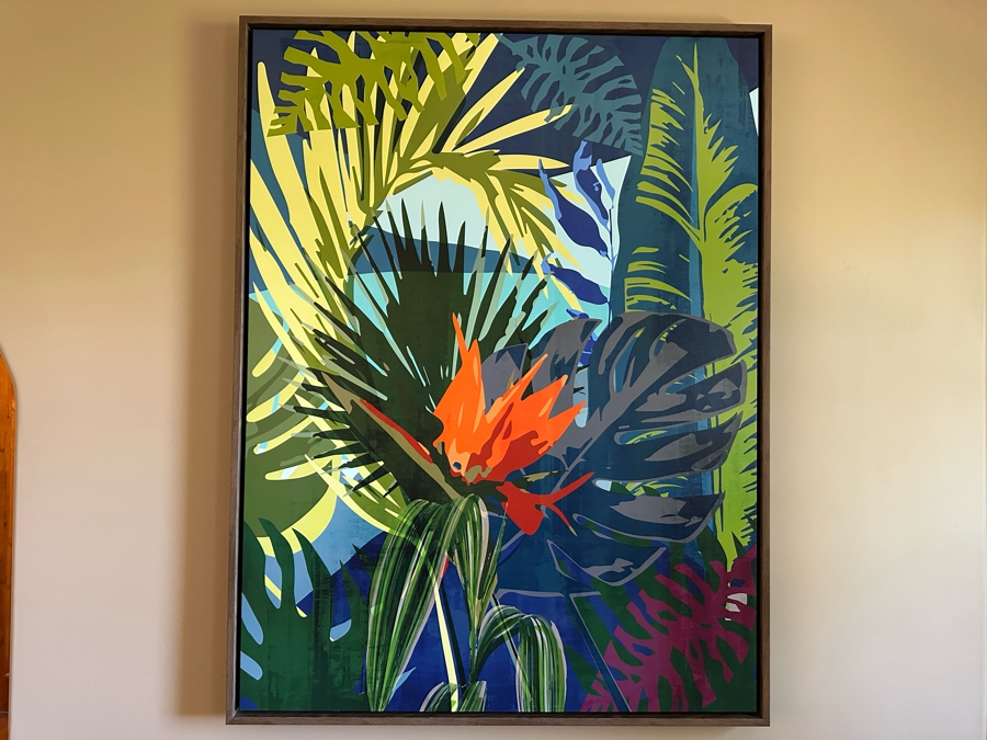 Canvas Print Titled 'Tangled Jungle II' 40 X 53 Framed [CR]