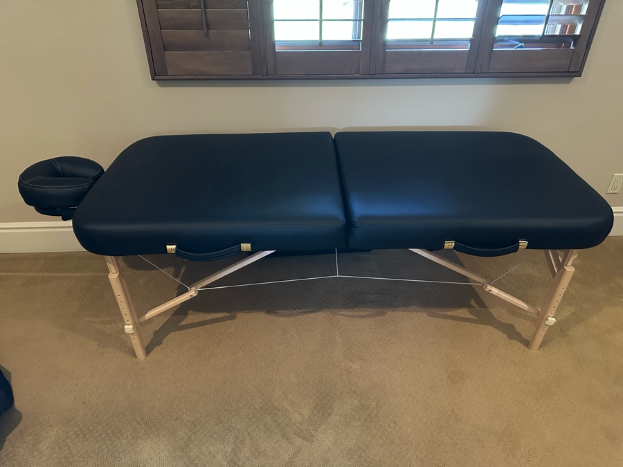 EarthLite Folding Portable Massage Table With Bag And Rolling Carrier 7'1'W X 2'8'D X 2'3'H [CR]