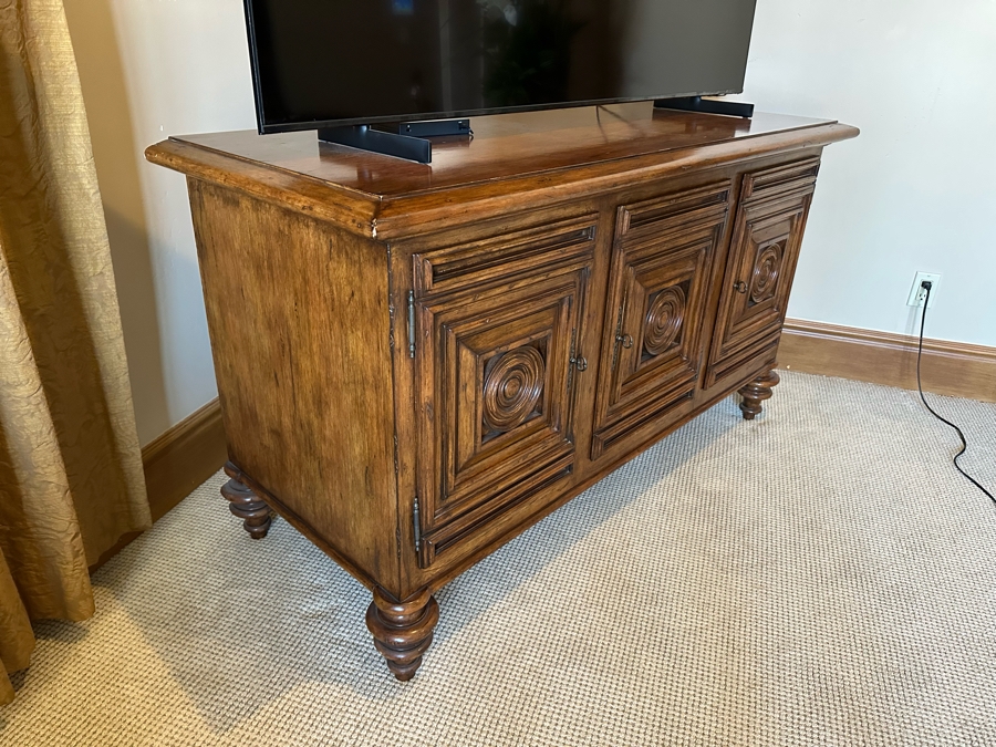 Wooden Credenza Cabinet With Three Doors 5'W X 2'1'D X 2'10'H [CR] [Photo 3]