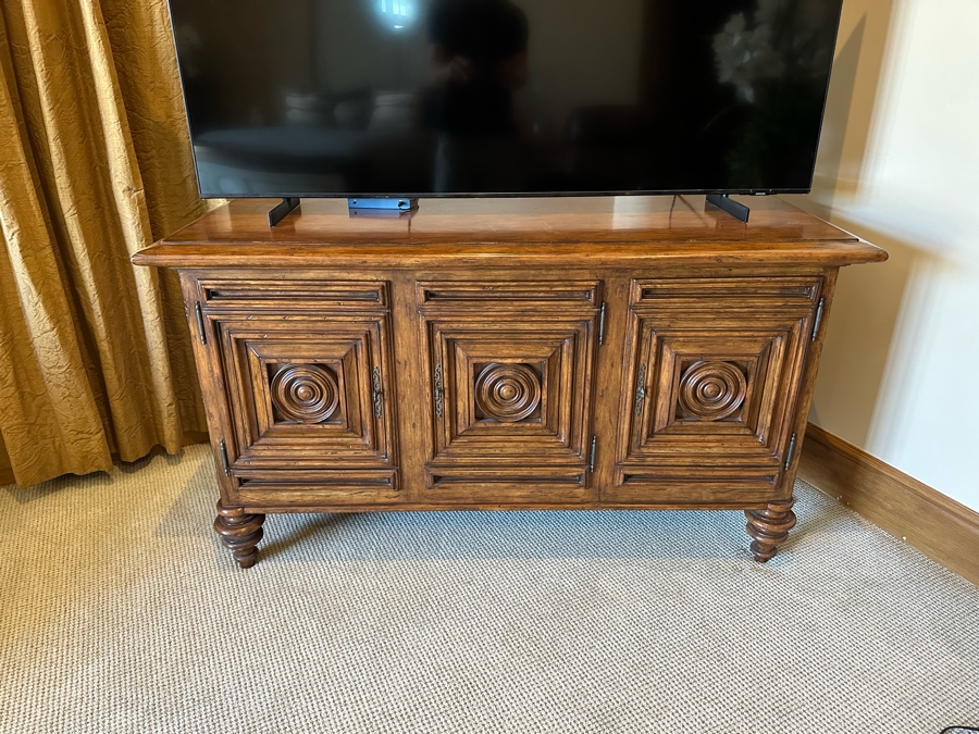 Wooden Credenza Cabinet With Three Doors 5'W X 2'1'D X 2'10'H [CR] [Photo 2]