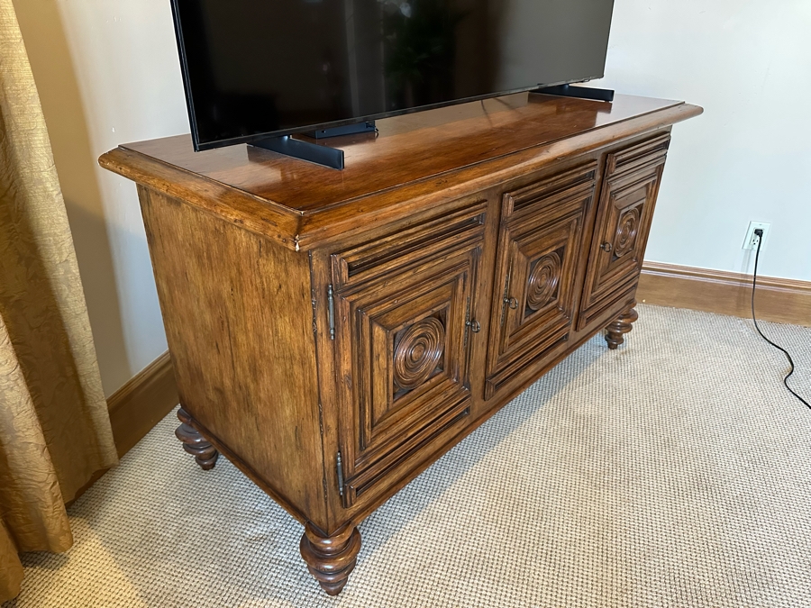 Wooden Credenza Cabinet With Three Doors 5'W X 2'1'D X 2'10'H [CR] [Photo 4]