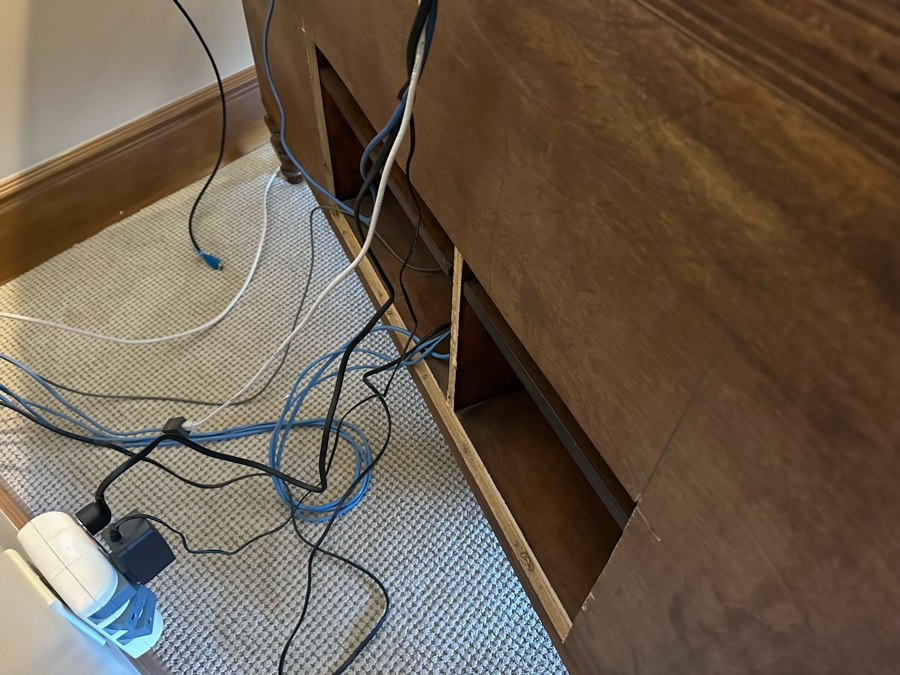 Wooden Credenza Cabinet With Three Doors 5'W X 2'1'D X 2'10'H [CR] [Photo 6]