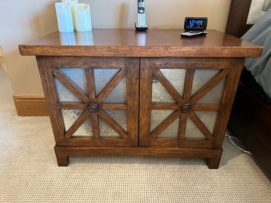 PAIR Of Wooden Nightstands Cabinets With Doors 3'2'W X 1'10'D X 2'3'H [CR] [Photo 3]