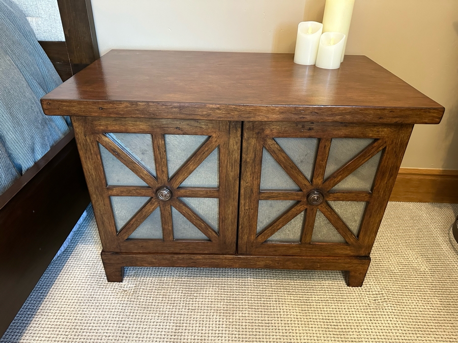PAIR Of Wooden Nightstands Cabinets With Doors 3'2'W X 1'10'D X 2'3'H [CR] [Photo 2]