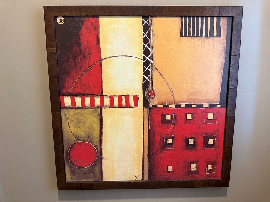 Pair Of Modern Canvas Prints 2'6' X 2'6' [CR] [Photo 3]