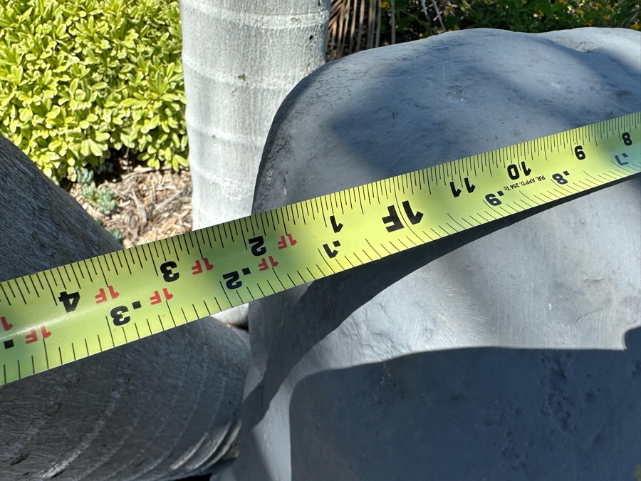 Pair Of Molded Resin Easter Island Statues 1'2'W X 1'3'D X 2'10'H [CR] [Photo 9]