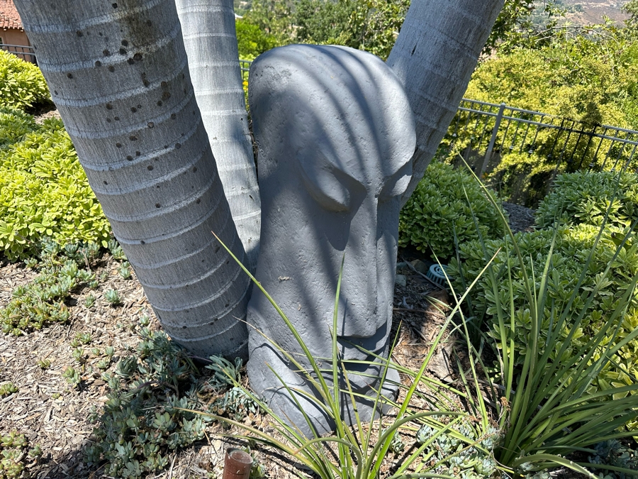 Pair Of Molded Resin Easter Island Statues 1'2'W X 1'3'D X 2'10'H [CR] [Photo 4]