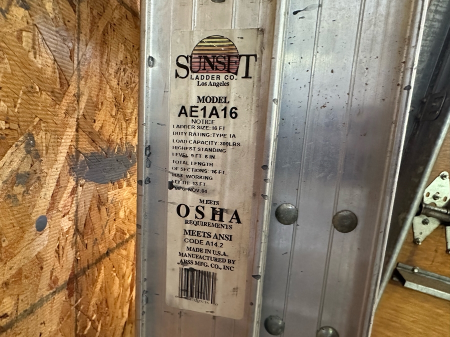 Pair Of Aluminum Ladders, Werner 20' Ladder & Sunset 16' Ladder [CR] [Photo 4]