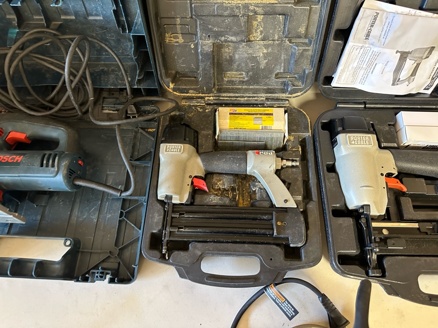 Power Tool Lot Featuring Jigsaw, Sanders, And Pair Of Finish Nailers [CR] [Photo 8]
