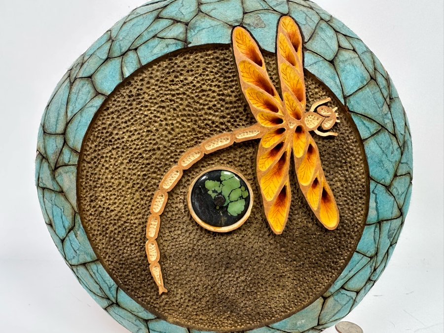 Mark Doolittle Studio Signed Dragonfly Gourd Sculpture 12W X 6D X 14H [Photo 4]