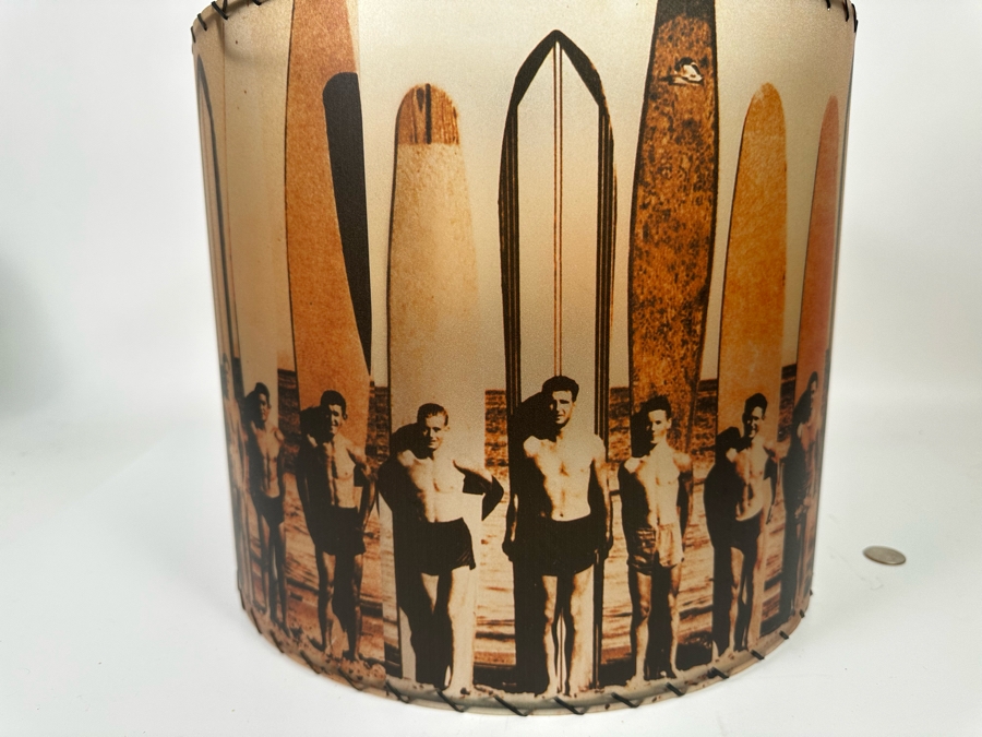 Contemporary Vintage Surfers Print Lamp Shade 14W X 12H [Photo 7]