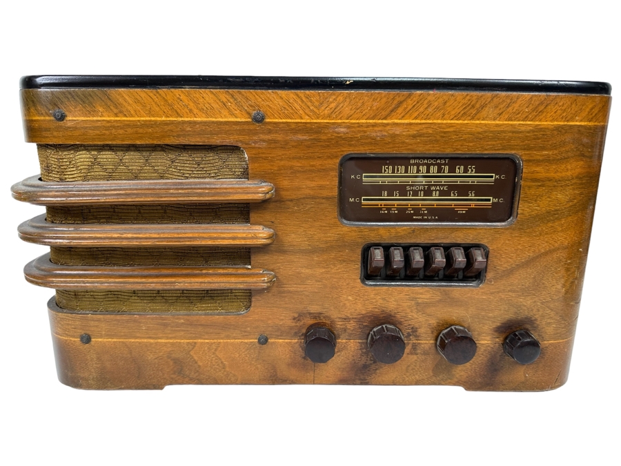 Vintage Art Deco Vacuum Tube Belknap Radio Model 791 - Turns On And Hums But Needs Servicing 